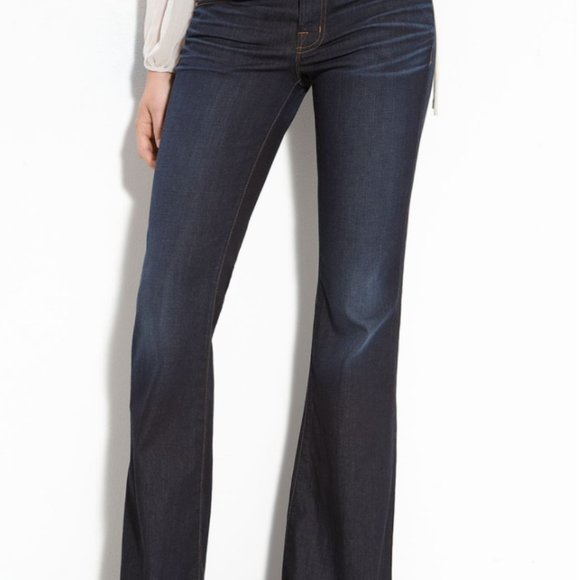 J BRAND | 'BABE' FLARED DARK DENIM JEANS - Picture 2 of 10